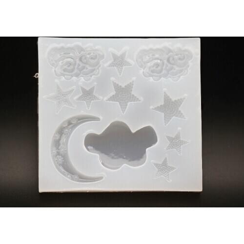 1pcs Transparent UV Moon/Star/Clouds Silicone Resin Mold For DIY Jewelry Charms Pendant Making
