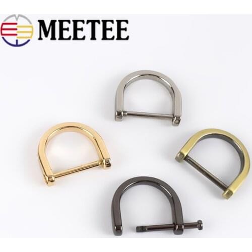 10/20pcs 19mm Detachable Screw D Buckles Metal Bag Clasp Handbag Strap Belt Hooks Handle Connector Hanger DIY Craft