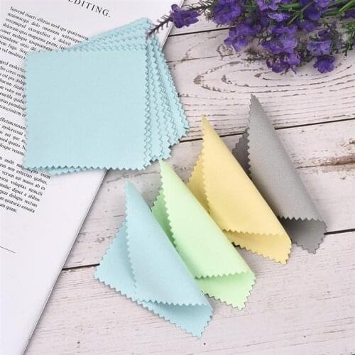 10pcs/50pcs Sterling Silver Cleaning Cloth Wipe Cloth Multi-Color Gold And Silver Jewelry Polishing Cloth Jewelry Tools 8x8cm