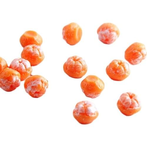 10pcs Mini Imitation Orange Shape Connectors for Stud Earrings Making Women Fashion Ear Jewelry Accessories Findings Wholesale