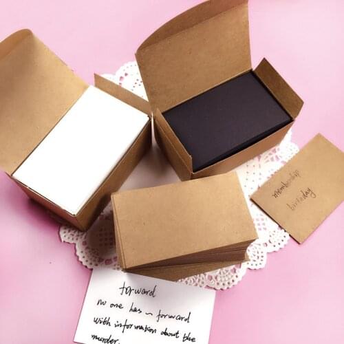 100sheets/pack Kraft Paper Card DIY Blank Gift Greeting Card Graffiti Word Cards Office Stationery Decoration Postcard
