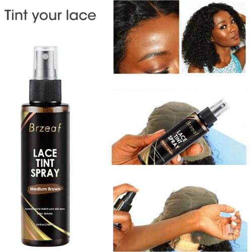 100ml Lace Tint Spray Lace Wig Adhesive Bond Quality Toupee Lace Private Light Wig Spray Custom Label Glue Color High Quality