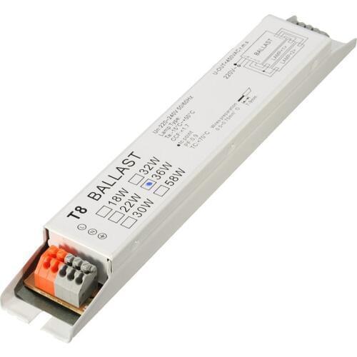 220-240V AC 2x18W 2x30W 2x36W 2x58W Wide Voltage T8 Electronic Ballast Fluorescent Lamp Ballasts