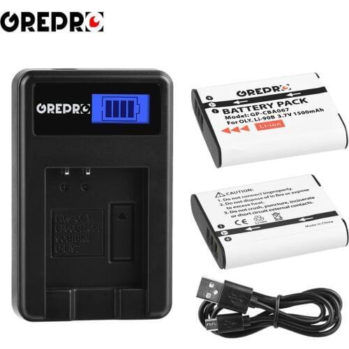 2x Li-90B Li 90B Li-92B Li92B Battery+ LCD USB charger for Olympus Tough TG-6 TG-5 TG-3 TG-4 T TG-tracker SH-1 SH-2 SP-100 IHS