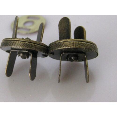 50 Sets 10mm Bronze Magnetic Snaps Bag Purse Clasp Small Metal Button Fastener Sewing Craft scrapbooking