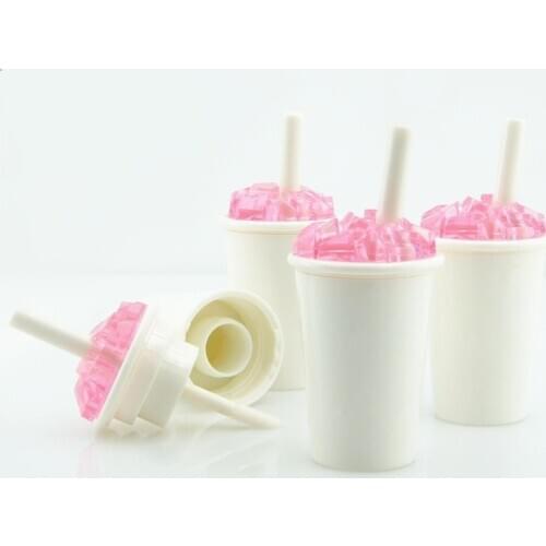 6ml Empty Pink White Drinks cup shape Lip Gloss tube Cream Liquid Makeup 50pcs