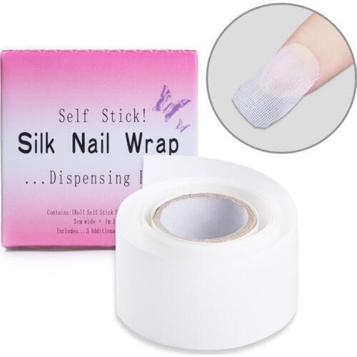 500pcs Nail Fiberglass Silk Nail Wrap Nail Polish Gel Extension Guide Form False Nails Tools DHL