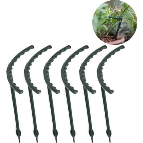 6pcs DIY Plant U Shape Support Frame Artificial Mini Climbing Trellis Flower Stand Garden Tool Plastic Plant Flower Support