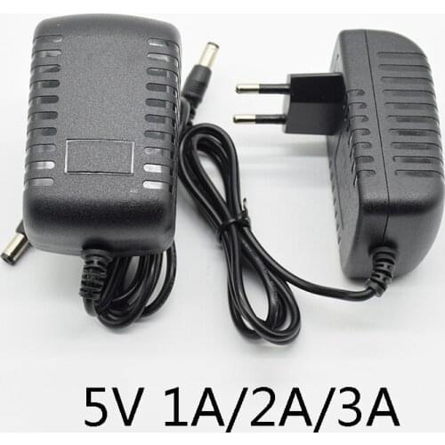 DC 5V 1A 5V2A 1000MA/2000mA Power Supply Adapter EU Plug Charger Volt 5.5*2.5mm Compatible with 2.1mm AC to DC