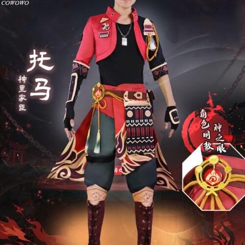 Anime! Genshin Impact Tohma Game Suit Gorgeous Uniform Cosplay Costume Halloween Party Role Play Outfit For Men S-XXL 2021 NEW