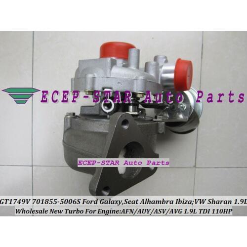 Free Ship GT1749 701855 701855-5006S Turbo For Ford Galaxy For SEAT Alhambra Ibiza For Volkswagen VW Sharan AFN AUY AVG 1.9L TDI