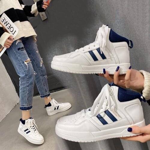 New Arrival Women Medium Mid Top Boots PU Leather Spring Winter Mujer Casual Work Board Shoes Superstars Style