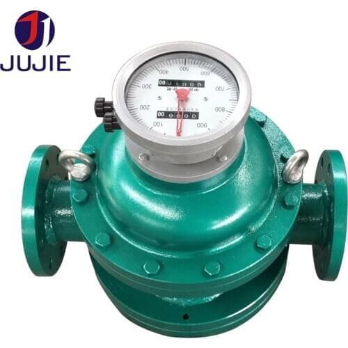 DN50 oval gear flow meter ellipse rotor diesel gasoline fuel soybean oil measurement industrial use pointer dispaly cast iron