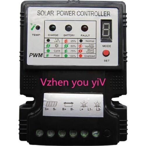 Photosynthetic silicon solar energy charge controller 12v10a, home road light, volt plate power generation, lithium battery pack