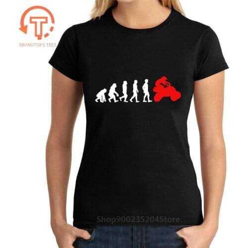 Parody Quad-Bikes Evolution T shirt woman Funny Quadricycle Four Wheeler Racing T-shirt ATV perfect Idear Gift Tees camisetas