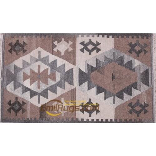 KILIM Handmade Woolen Braided Carpet Balcony Corridor Blanket Blanket Kitchen Blanket GUADALUPA 2x3.5 BRIC3gc131kliyg30