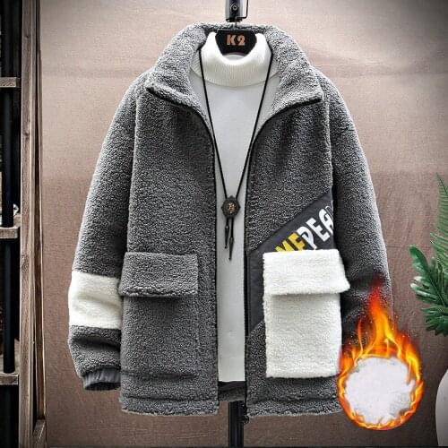 Winter Men Solid Warm Puffer Jacket Fleece Parkas Coat Fashion Couples Thick Outerwear Snow Overcoat