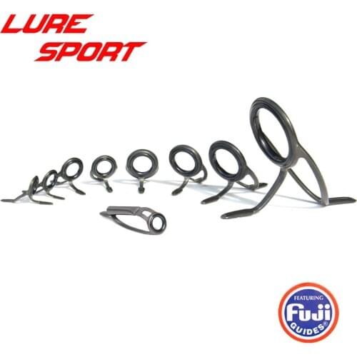 LureSport FUJI guide 9pcs set BCMNAT BCKWAG Cast Top and guide set Rod Building component Repair fishing pole DIY Accessory