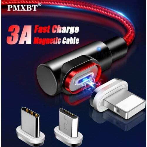 Magnetic Micro USB Type C Cable 3A Fast Charging Magnet Data Cord For iPhone 12 Xiaomi 11 Huawei Mobile Phone Charger Wire Cable