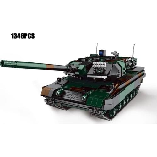 1:30 scale WW2 military Leopard 2A6 Main Battle Tank MODEL batisbricks moc building block world war german army forces brick toy