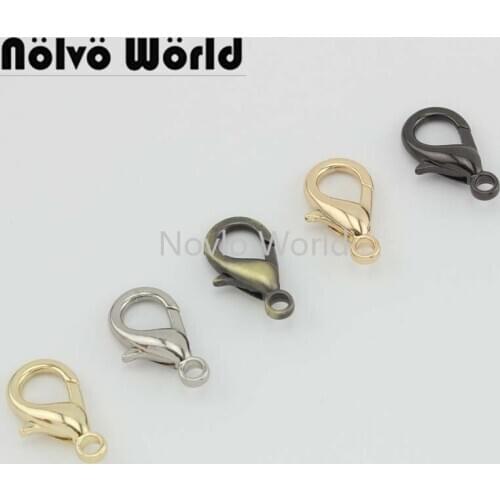Nolvo World 5-20-100pcs 5 colors 22*11mm 1/2" smal buckles lobster clasp carabiner mini purse snap hook