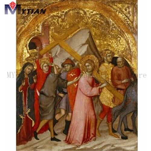 MYTIAN 5d DIY Diamond Embroidery Christian Diamond Painting Cross Stitch Kits Full Drill Religion Mosaic Handicraft Wall Sticker