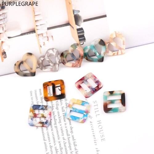 PURPLEGRAPE Minimalist DIY Accessories Acetate Personality Temperament Buttons Earrings Necklace Pendant Jewelry Material 10pcs