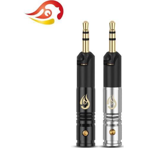 QYFANG 2.5mm Audio Jack 3 Pole Stereo Earphone Plug Metal Adapter Stainless Steel Headphone Wire Connector For m70 r70 M50X M40X