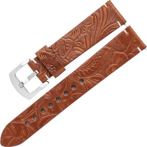 BEAFIRY New Fashion Watch Band 20mm 22mm Genuine Leather Strap Quick Release Watchband for huawei samsung Black Blue Brown Red