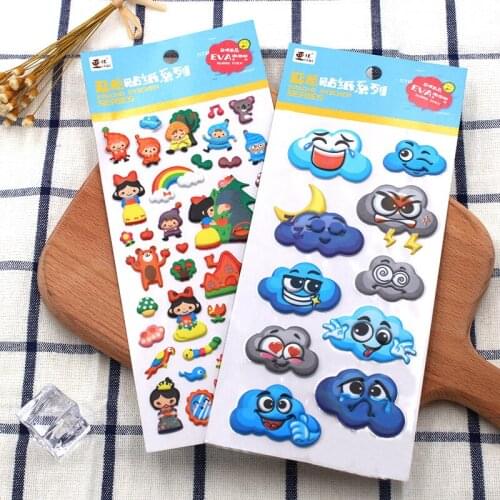 Hand ledger 3D stereo bubble sticker cartoon sticker decoration material wholesale can be customized anime stickers