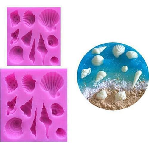 Epoxy Resin Seashell Silicone Mold DIY Conch Charms Ocean Jewelry Accessories Pendant Decor Soap Craft Backing Tools
