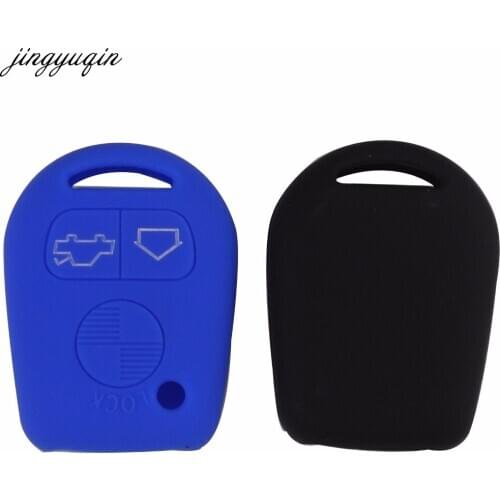 Jingyuqin Silicone Key Cover Case For BMW E31 E32 E34 E36 E38 E39 E46 Z3 3 Buttons Straight Remote Car Key Wallet