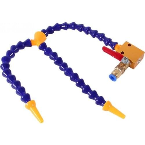 Mist Cooling Spray System Bidirection Tube + Valve for 8mm Air Pipe CNC Lathe Engraving Machine Cooling Sprayer