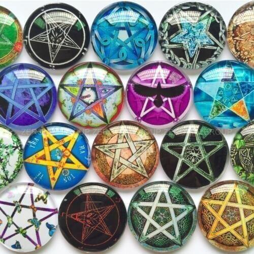 ZEROUP 12mm 20mm Handmade Photo Glass Cabochons Mixed Pattern Domed Round Jewelry Accessories Supplies for Jewelry BCH184