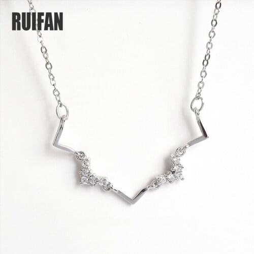 Elegant Genuine 925 Sterling Silver Cubic Zircon Necklaces Wedding Party Choker Necklace Women Fine Jewelry Accessories YNC055