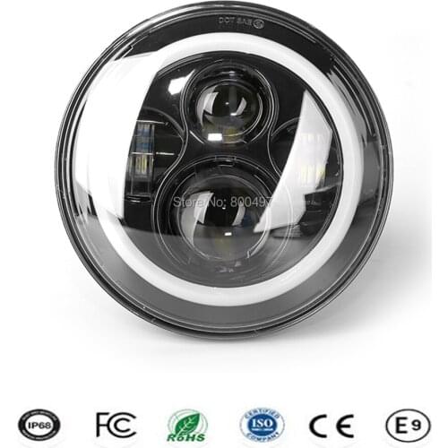 2 x Car LED Headlight 40W 7 Inches Led Headlight H4 9003 High Beam Low Beam Day time Running Lights for Jeep Lada 4x4 Harley