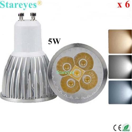 6 pcs Dimmable 3W 4W 5W GU10 E14 MR16 E27 B22 GU5.3 LED Spotlight lamp Downlight bulb LED lamp droplight bulb LED light Lighting