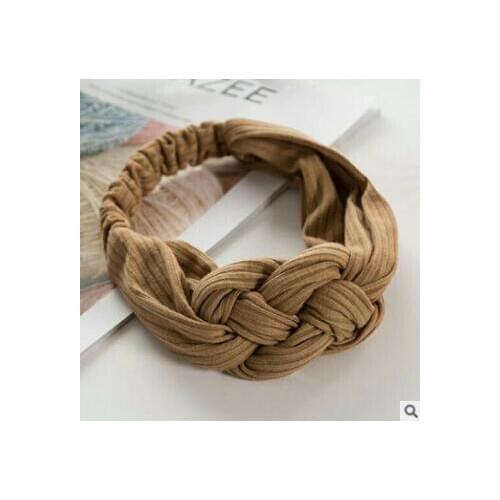 60pcs/lot DIY Multi Simple Fabrics Chinese Knotting Headband Hand Knitting Cross Wide Hair Styling Tools Hair Accessories HA742