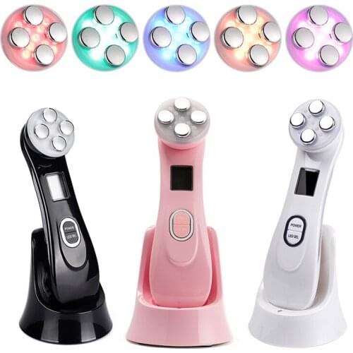 Beautygogo Chin V-Line Up Lift Belt Red Blue LED Photon Therapy Facial Lifting Device Face Slimming Galvanic Massager V-Face