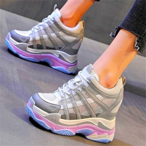 Summer Ankle Boots Womens Leather Sandals Lace Up Platform Wedge High Heels Round Toe Creepers Oxfords Summer Pumps Shoes