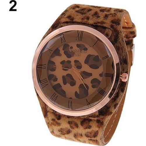 Fashion Women Watch Leopard Faux Leather Strap Band Clock Charm Roman Numerals Quartz Wrist Watch reloj mujer Ladies Watch