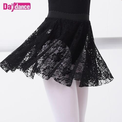 Kids Lace Ballet Skirts Toddler Girls Dance Training Skirt Girl White Black Pink Lyrical Leotards Dancewear