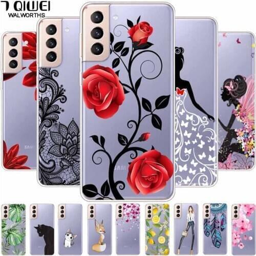 For Samsung S21 Plus Case FE Soft Clear TPU Phone Cases for Samsung Galaxy S21 / S21 Ultra 5G Cover S 21 + Silicon Transparent