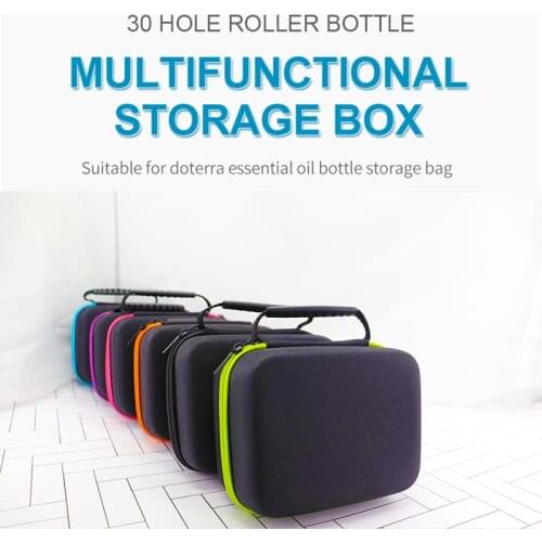 Essential Oil Case 30 Bottles 5ML Perfume Oil Essential Oil Box Travel Portable Carrying Holder Nail Polish Storage Bag