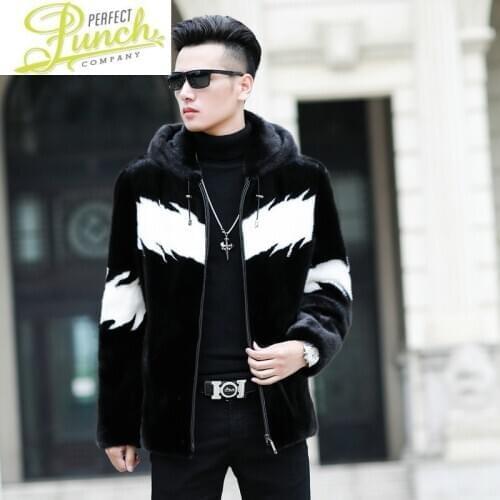 Mink 2021 Fur Natural Coat Winter Jacket Men Real Shearling Warm Outwear for Mens Clothing Veste Homme M001 YY749