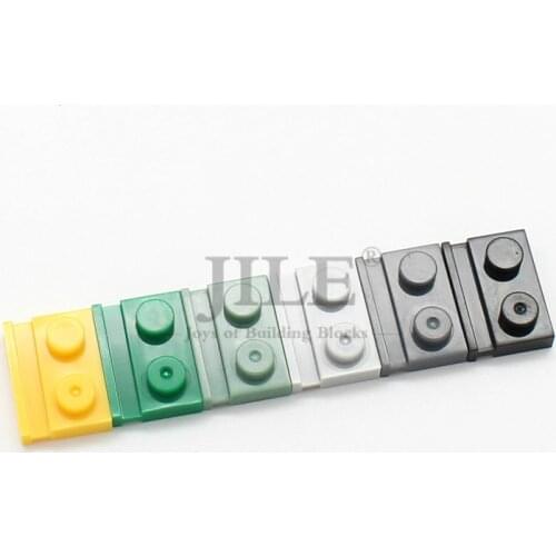 Moc Building Blocks Plate Modified 1x2 with Door Rail 32028 DIY Creative Classic Enlighten Bricks Compatible Assembles Particles