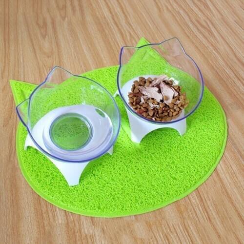 Pet Dog Puppy Cat Feeding Mat Pad Cute PVC Bed Dish Bowl FooPVC Pet Dog Puppy Cat Fed Feed Placement Cat Toilet Mat Cat Claw Mat