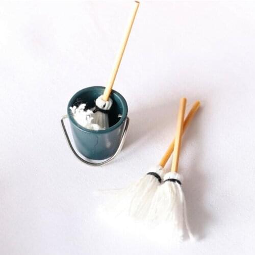 12 Pcs Mini Broom Portable Lightweight Red Rope Wizard Accessory Hangings for Cosplay Party Halloween Party