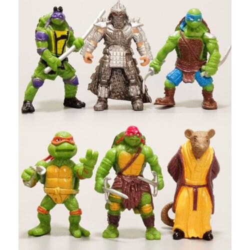 6 types 6CM Classic Movie Teenage Mutant Ninja Turtles Raphael Donatello Kit Toys Model doll Gift