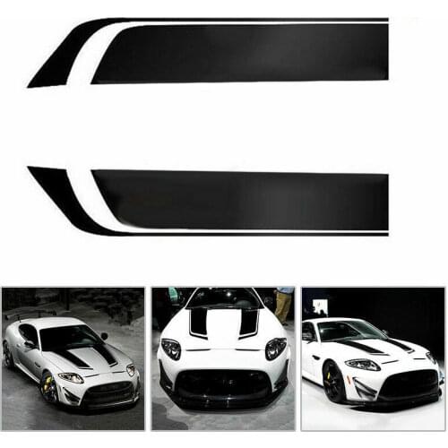 New 2Pcs/Set Auto Racing Car Hood Stripe Decal DIY Vinyl Bonnet Sticker Waterproof